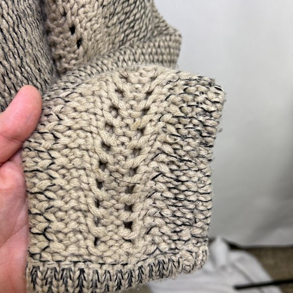 Marla Wynne M Sweater Beige Gold‎ Knit Chunky Long Sleeve Solid - Picture 9 of 14